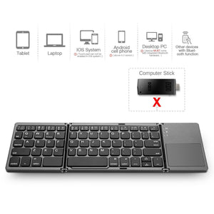 MOJO-HOME Bluetooth Wireless Folding Keyboard with Touchpad