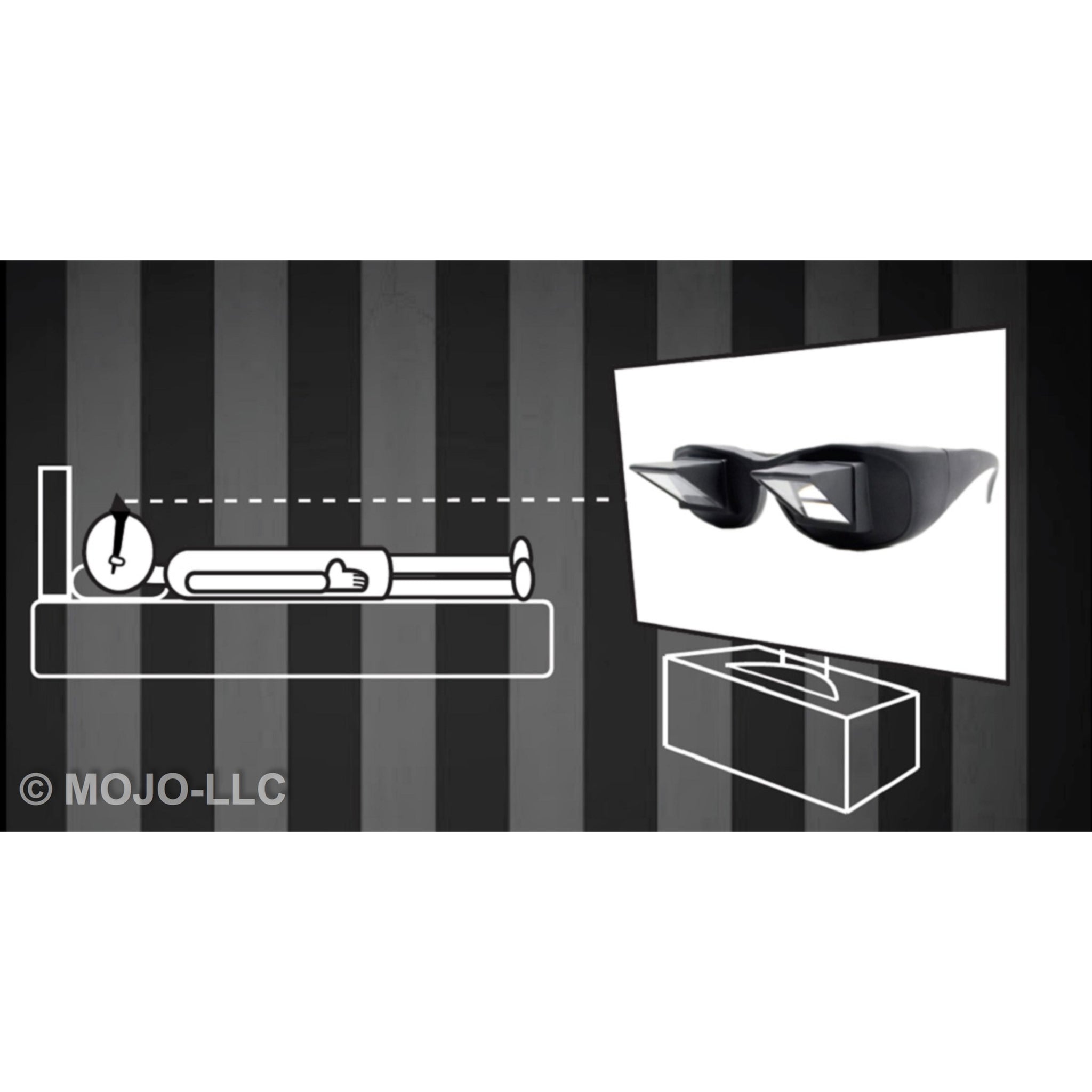tv goggles Lazy Glasses Horizontal Reader Periscope Mirror Glasses
