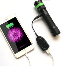 Load image into Gallery viewer, Rechargeable LED Flashlight Power Bank Waterproof Camping Lamp Bright Light
